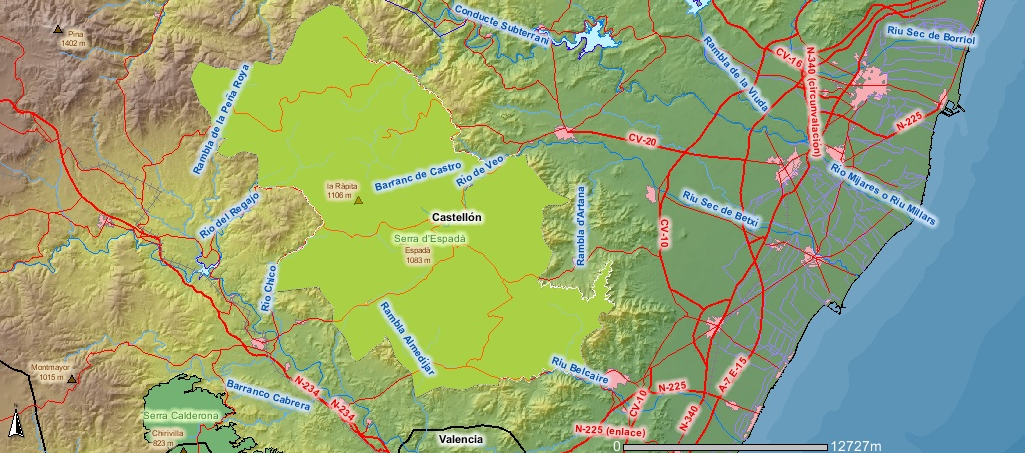Sierra Espadan Map
