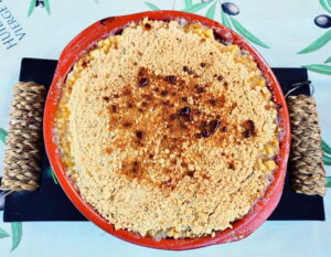 Apple and Pear Crumble with Olive Oil crumble