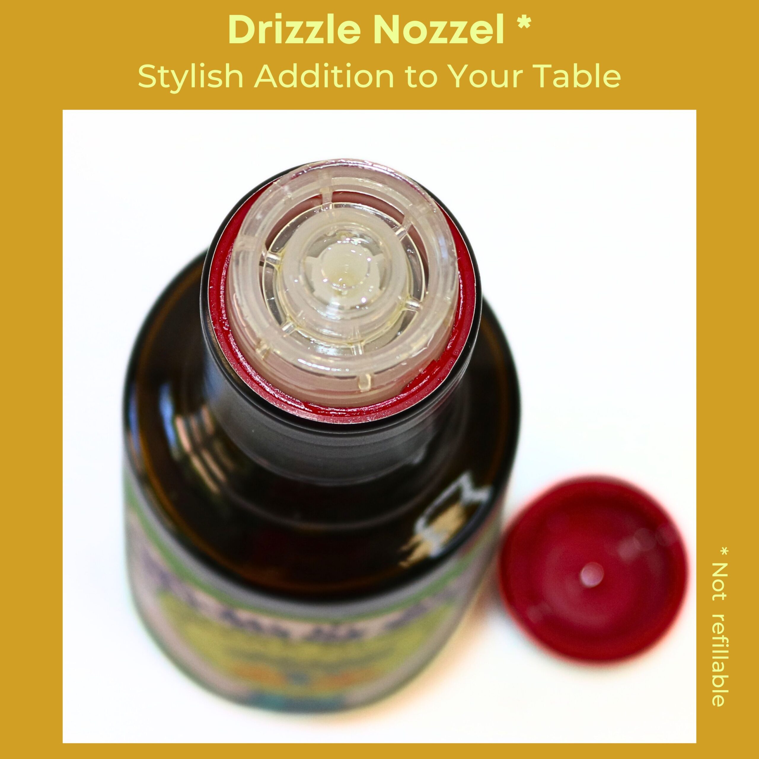 Serriana olive oil - 250ml drizzle nozzle glass bottle