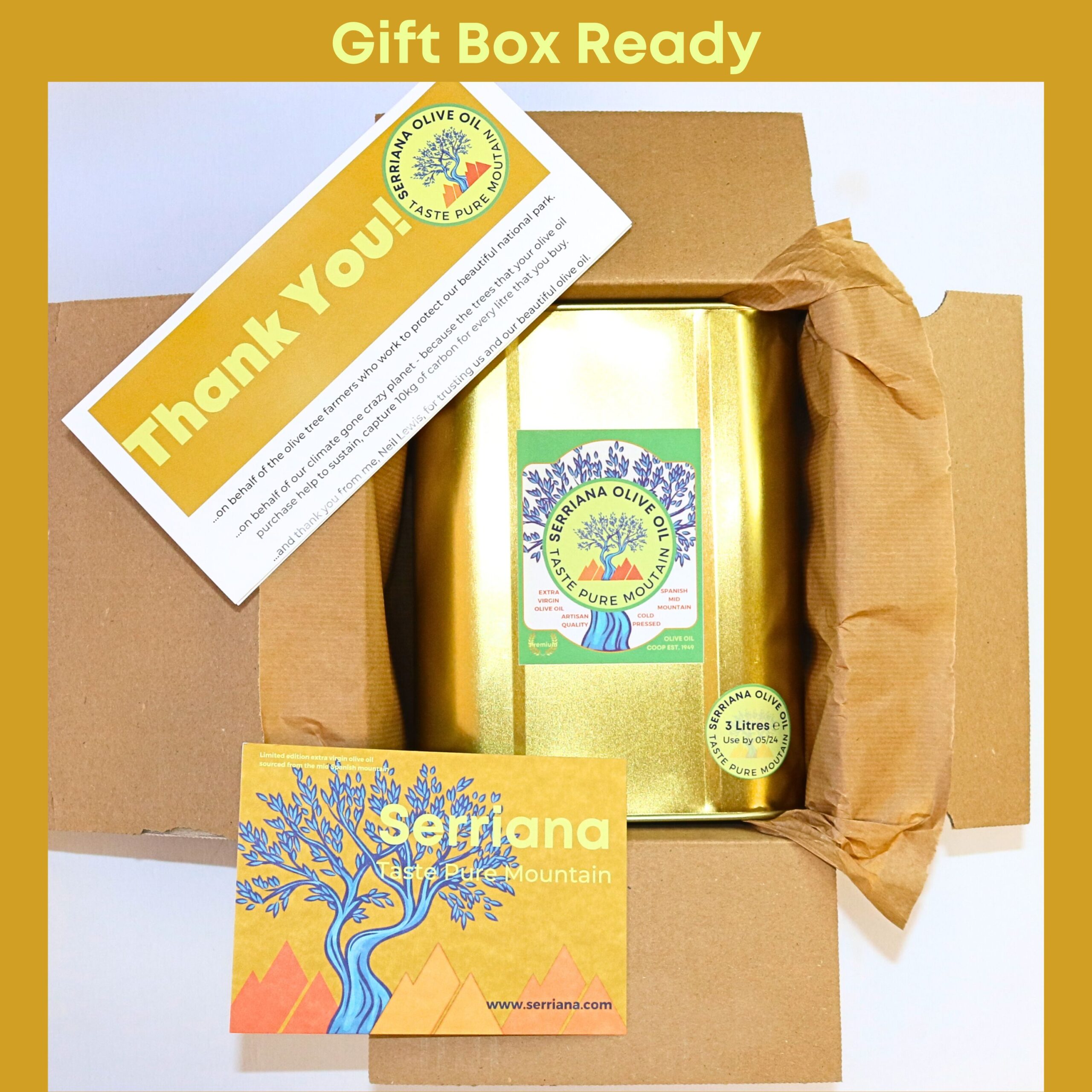 Serriana Olive Oil - 3 litre gift box can