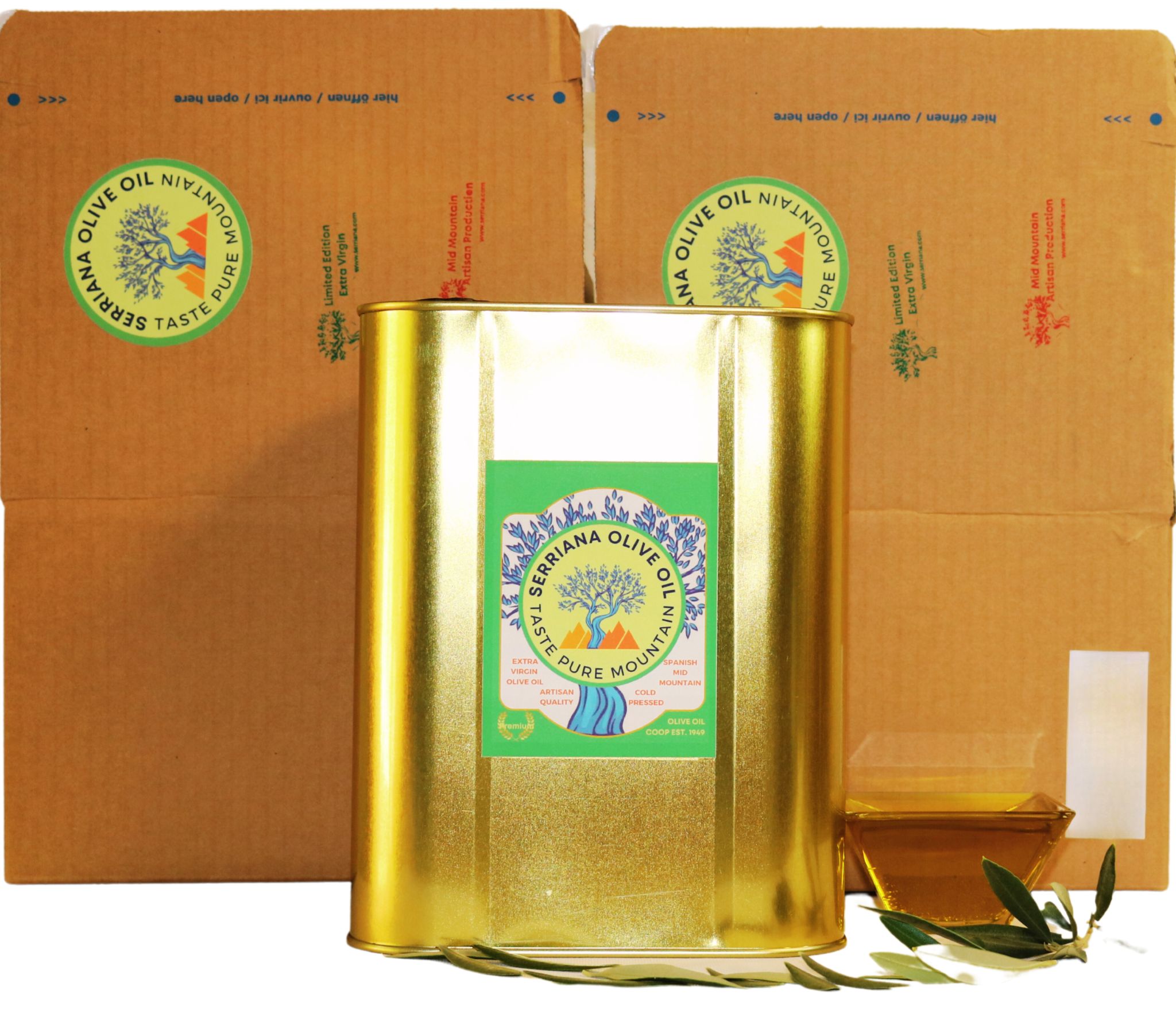 serriana olive oil 3 litre can gift box