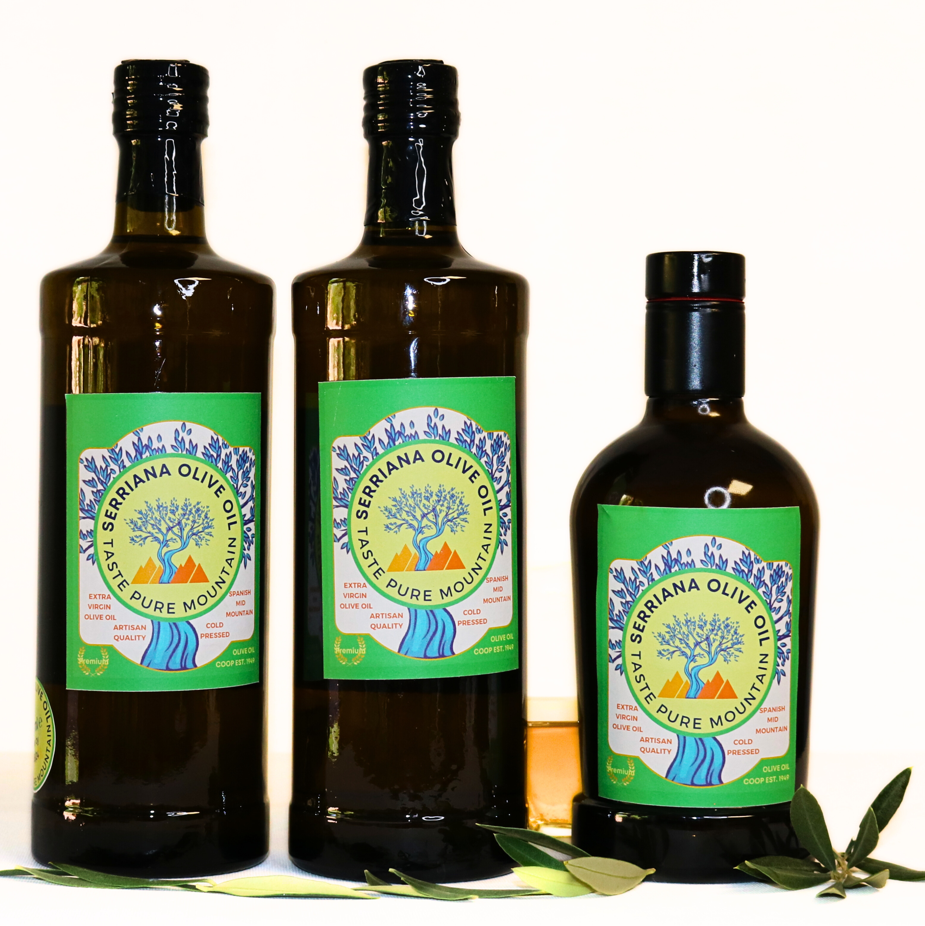 3 olive oil bottles (2 litres)
